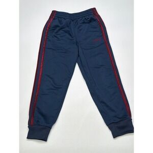 Adidas Boys Track Pants Size 5 Navy Blue Red Stripe Athletic Joggers‎